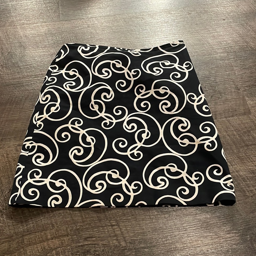 black and white skirt
